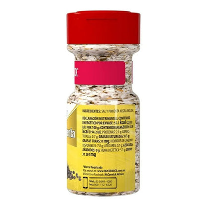 Sal con Pimienta McCormick 120g
