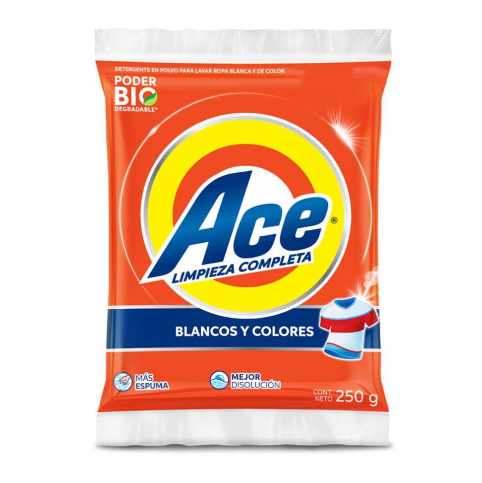 Detergente en Polvo Ace 250g