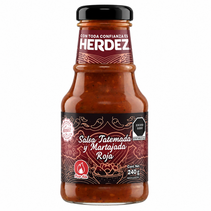 Salsa Tatemada y Martajada Roja Herdez 240g