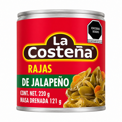 Rajas de Jalapeño La Costeña 220g