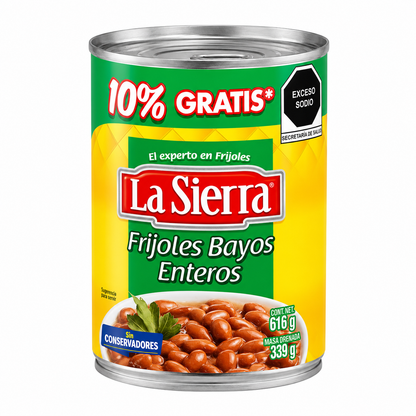 Frijoles Bayos Enteros La Sierra 560g