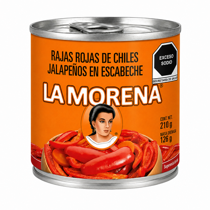 Rajas Rojas de Chiles Jalapeños en Escabeche 100g