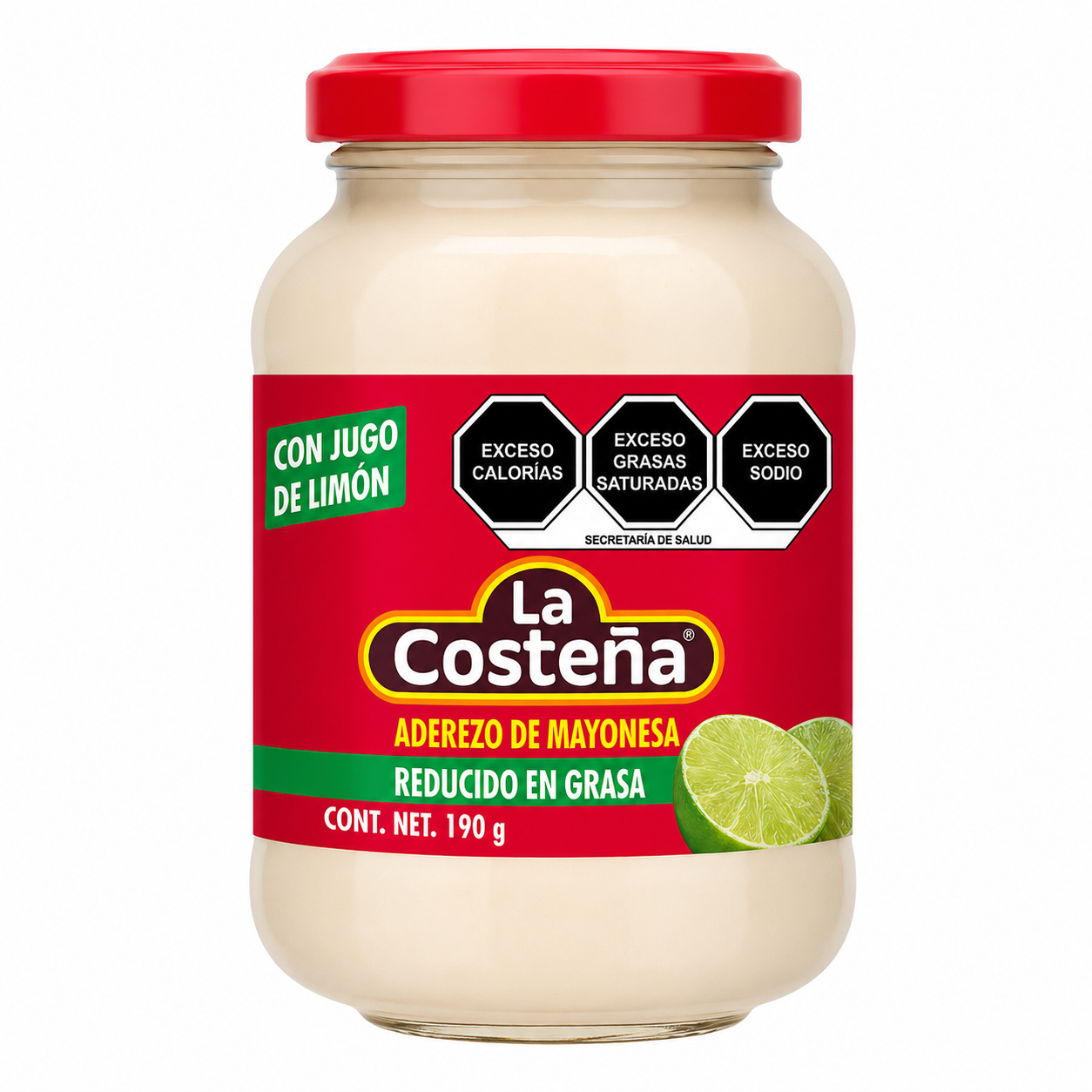 Mayonesa La Costeña con Jugo de Limón Reducida en Grasa 190g
