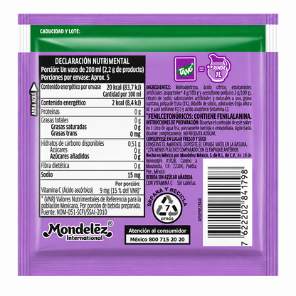 Tang Bebida en Polvo Sabor Uva 13g