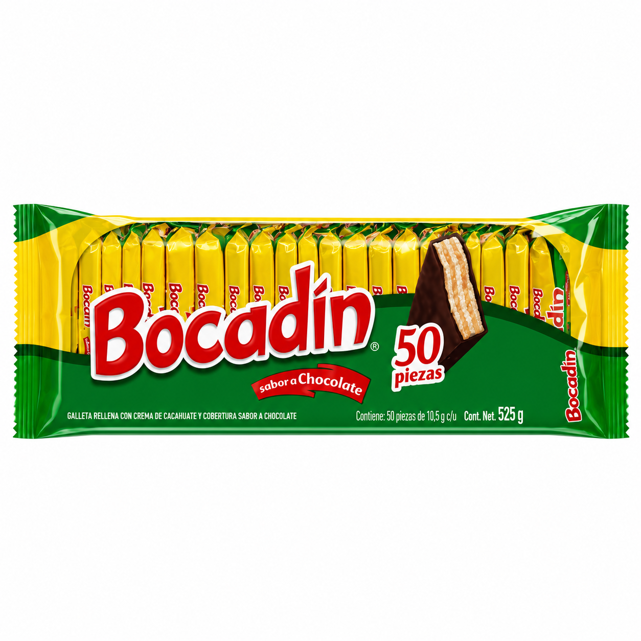 Bocadín Sabor Chocolate 525g × 50 pzs
