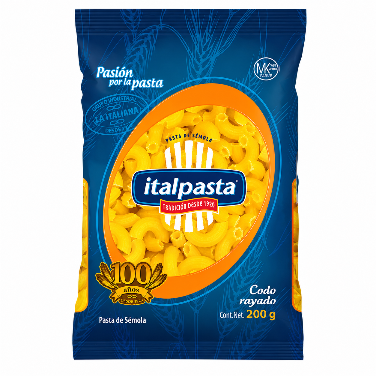 Pasta de Sémola Italpasta Codo Rayado 200g