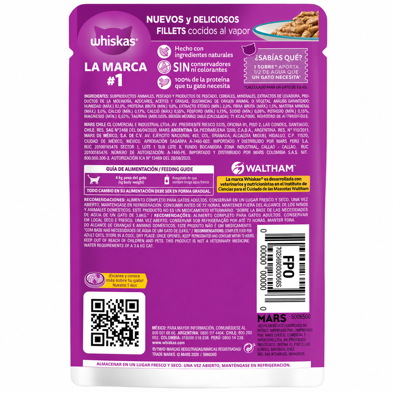 Sobre Whiskas para Gato Adulto Atún 85g