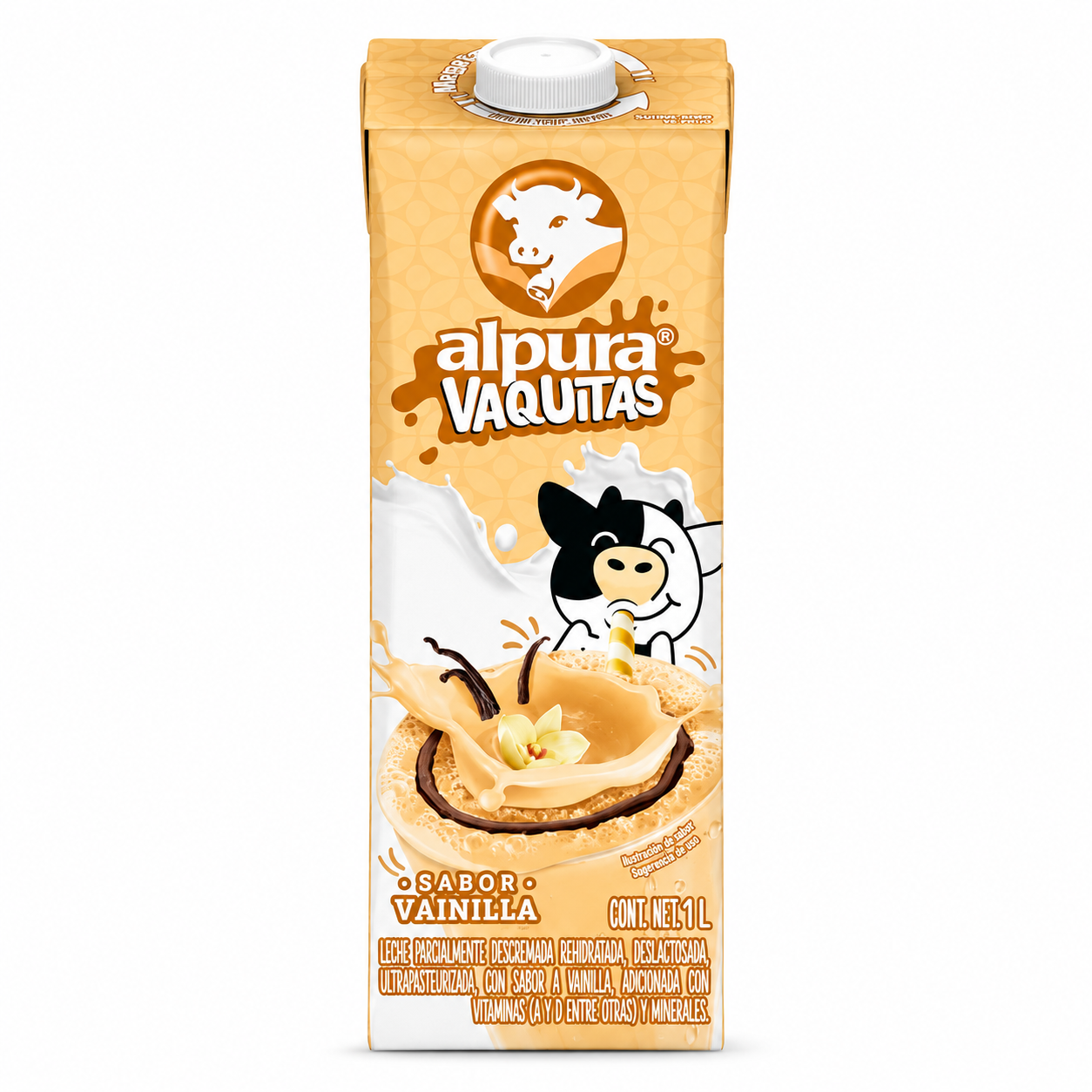 Leche Alpura Vaquitas Sabor Vainilla 1L