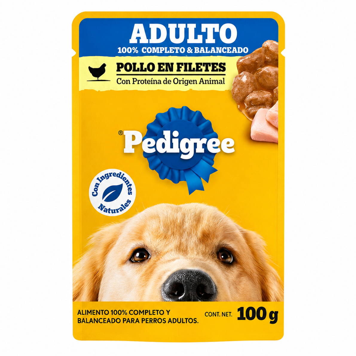 Sobre Pedigree Perro Adulto Pollo en Filetes 100g