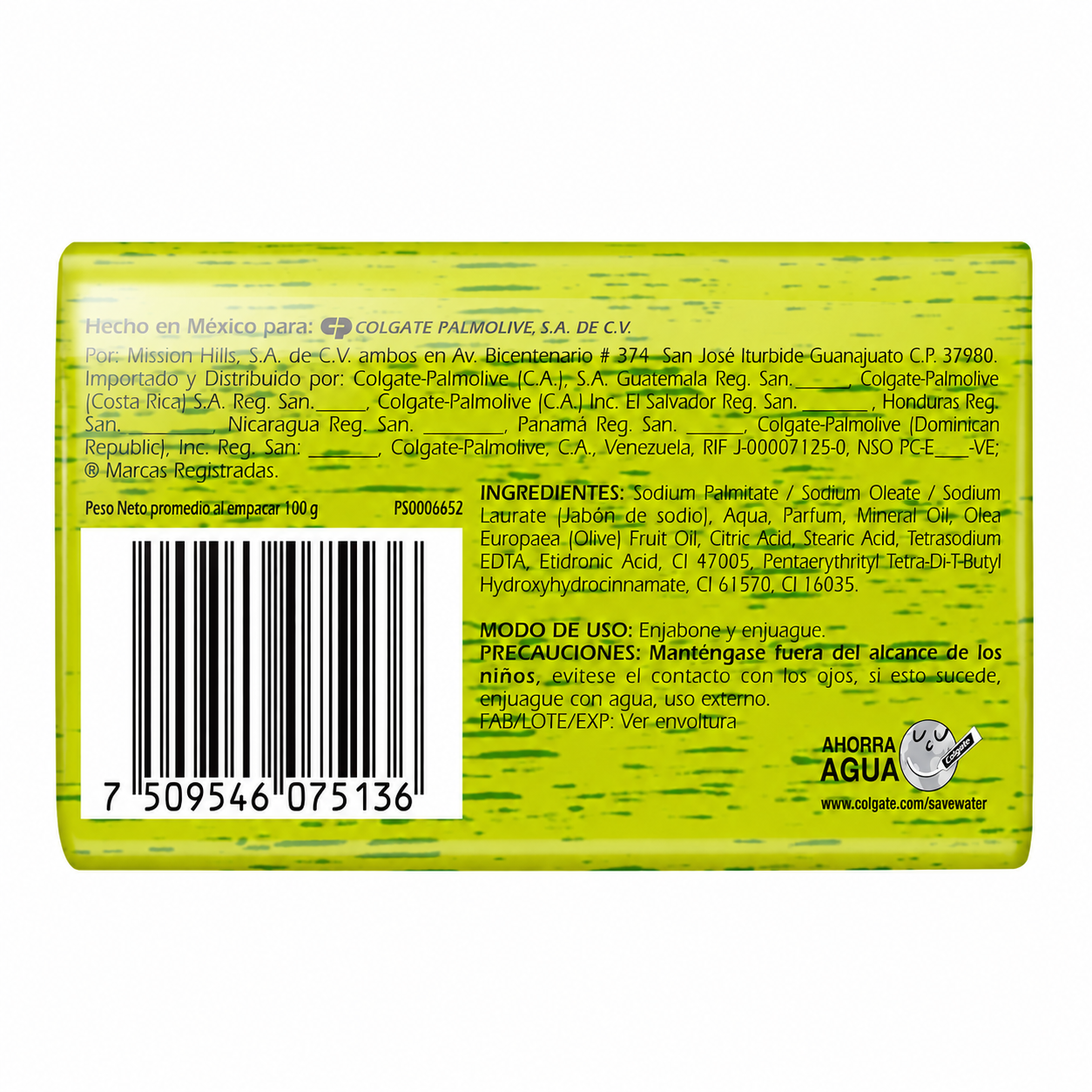 Jabón en Barra Palmolive Clásico Aceite de Oliva 100g