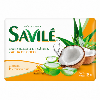 Jabón Savilé Extracto de Sábila y Agua de Coco 135g