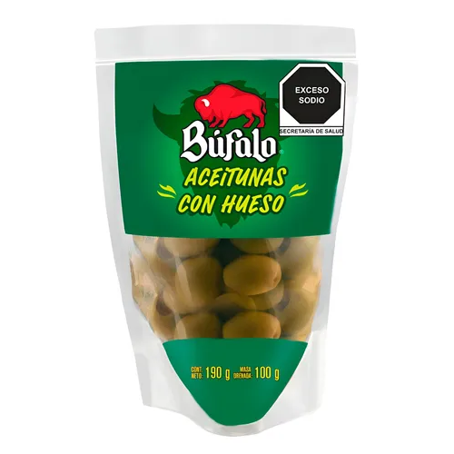 Aceitunas Con Hueso Búfalo Bolsa 190g