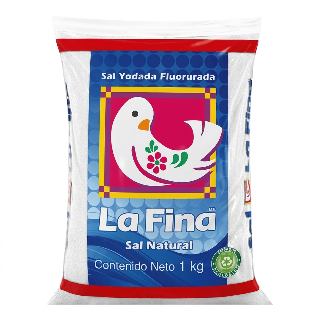 Sal La Fina Yodada Fluorurada Bolsa 1kg