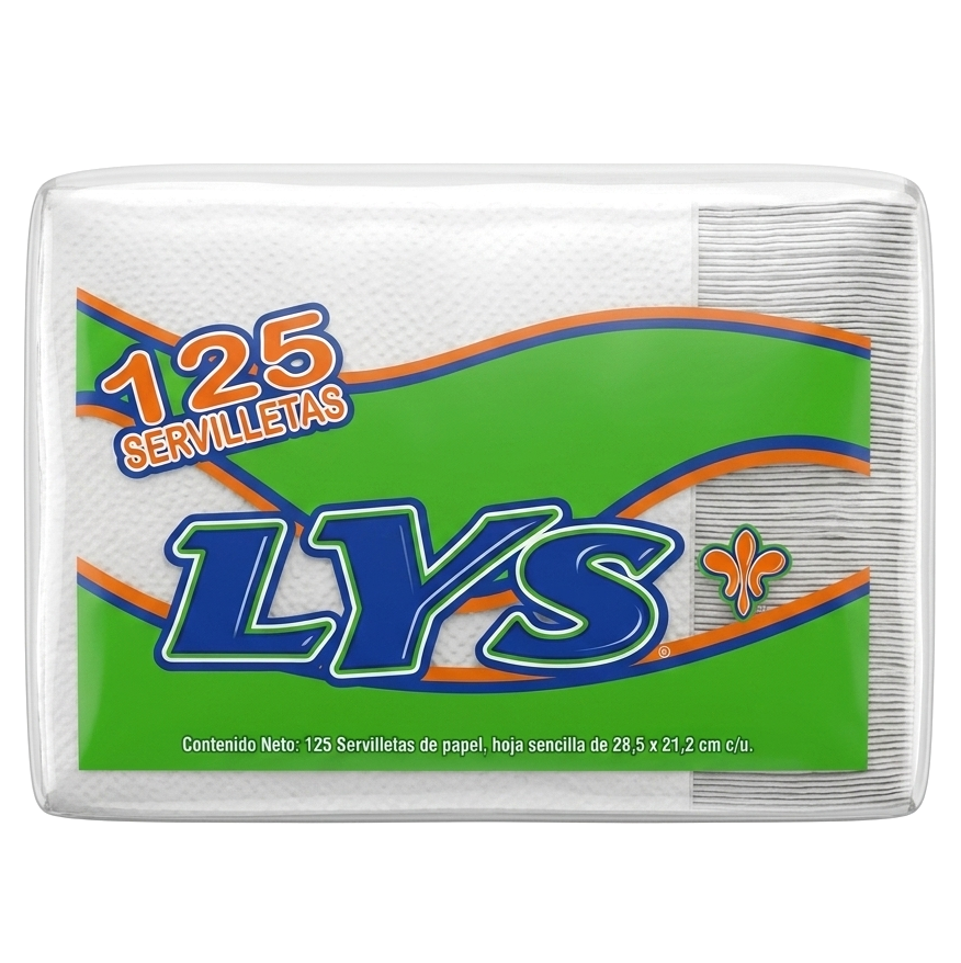Servilleta LYS Hoja Sencilla 125 pzs