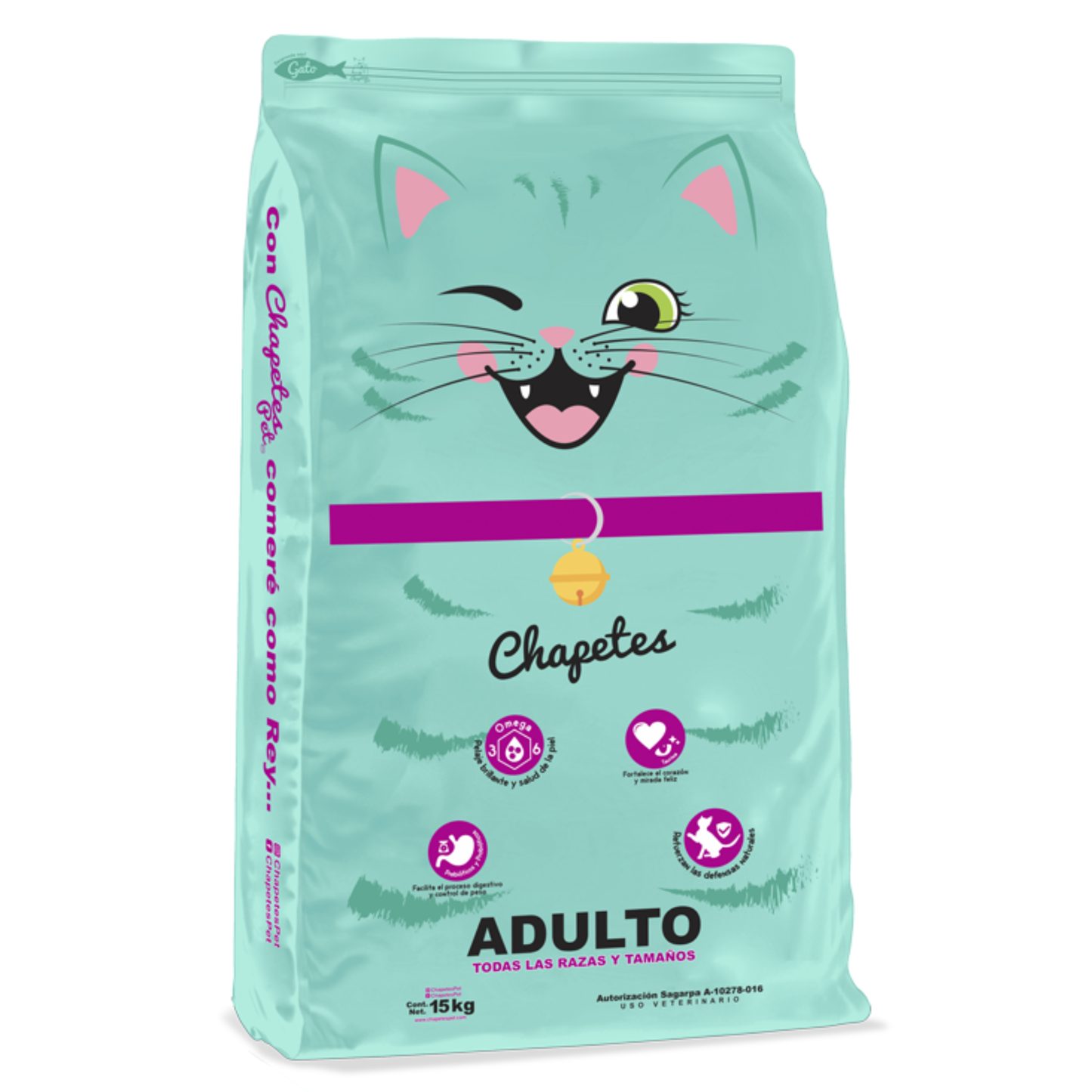 Alimento para Gato Chapetes Adulto 15 Kg