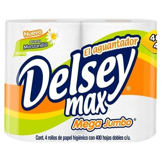 Papel Higiénico Delsey Max Hojas Dobles 4 pzs × 400 hojas