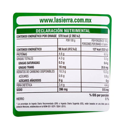 Frijoles Bayos Refritos La Sierra 580g