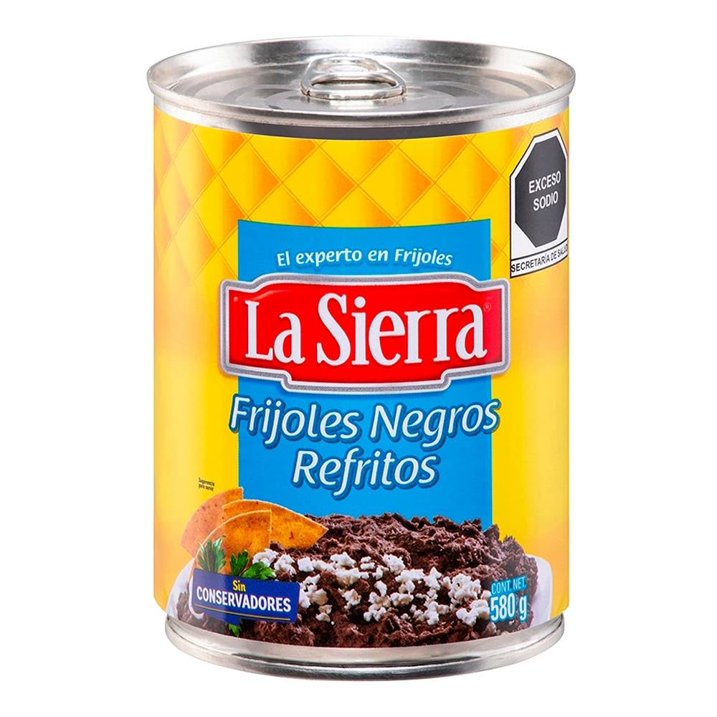 Frijoles Negros Refritos La Sierra 560g