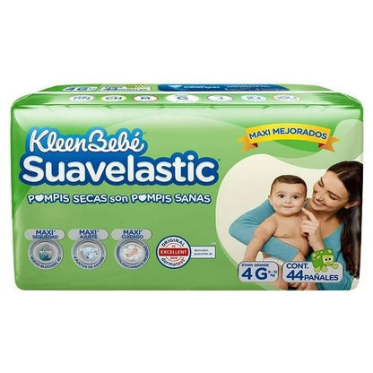 Pañales KleenBebé Suavelastic 9 - 12 Kg Etapa 4 Grande 48 pzs